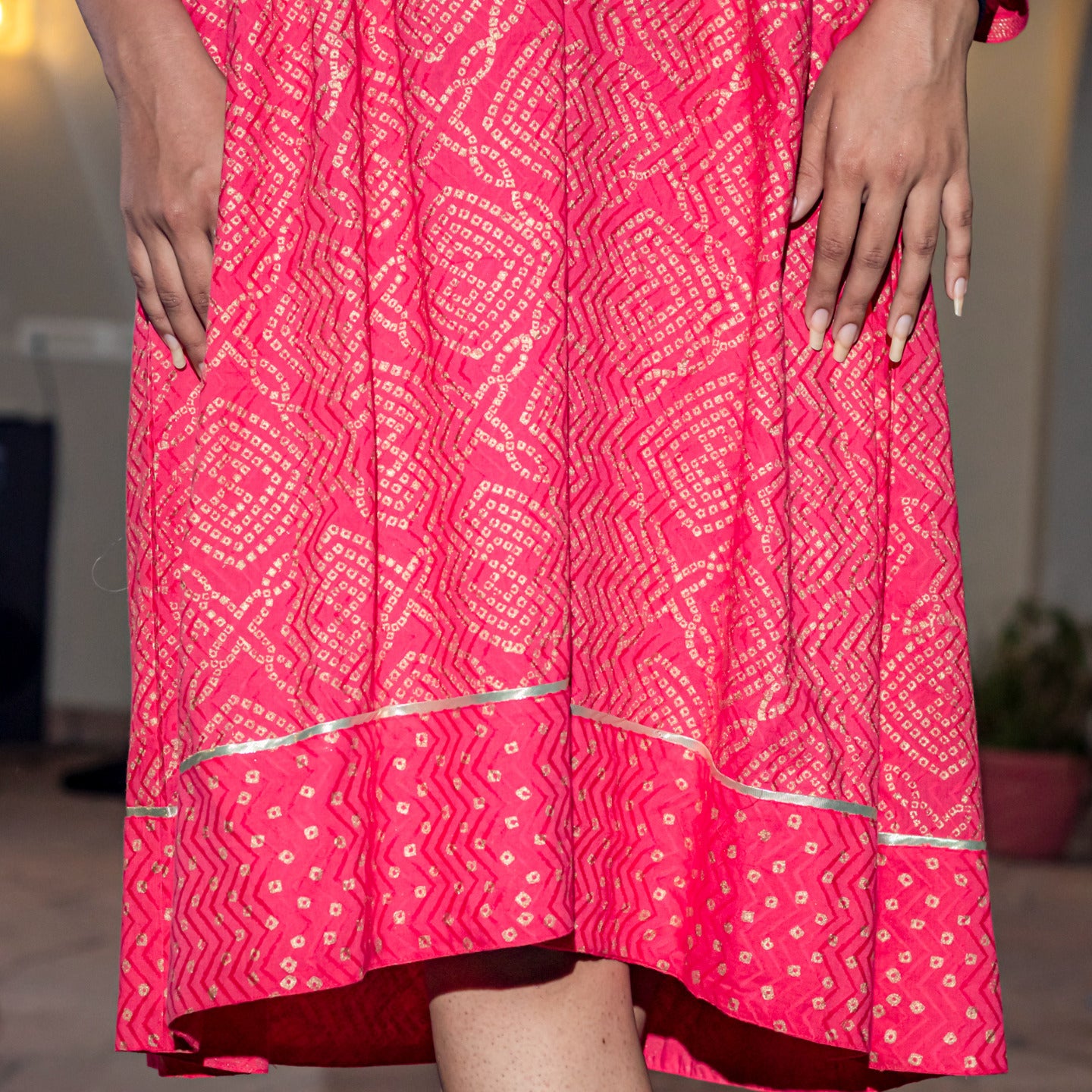 Women kurta dress Coral red