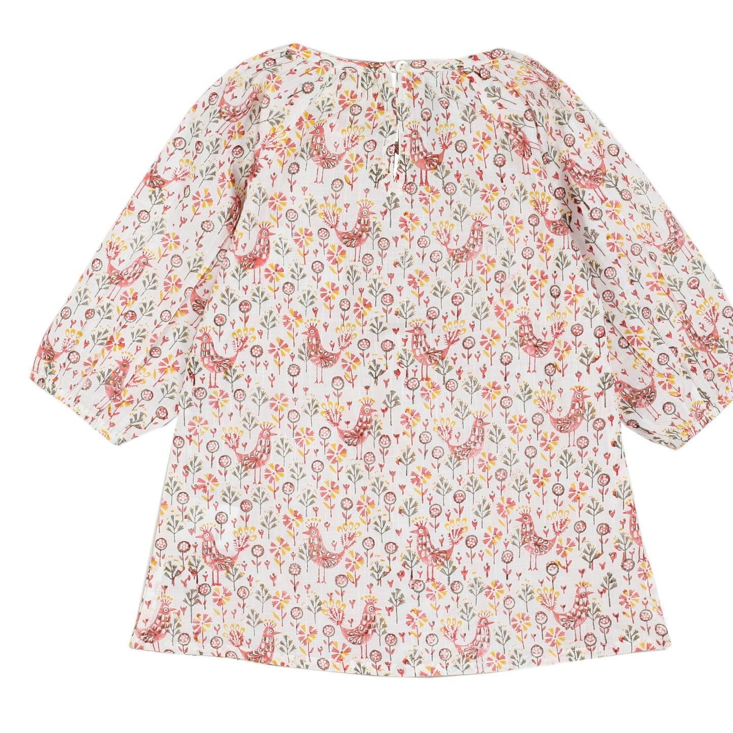 Block Printed Top Megha Peacock Pink