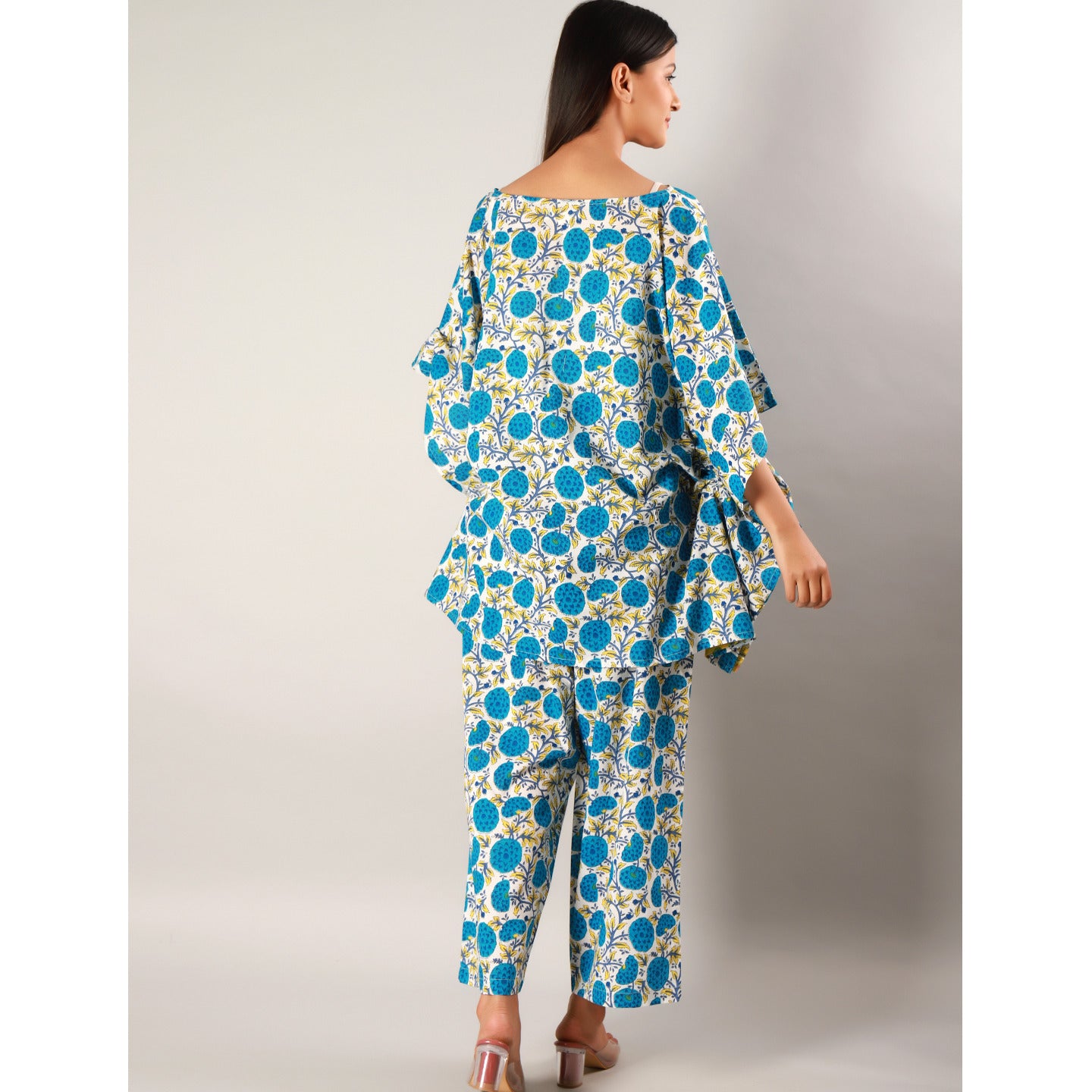 Marigold Kaftan PJ Set Blue
