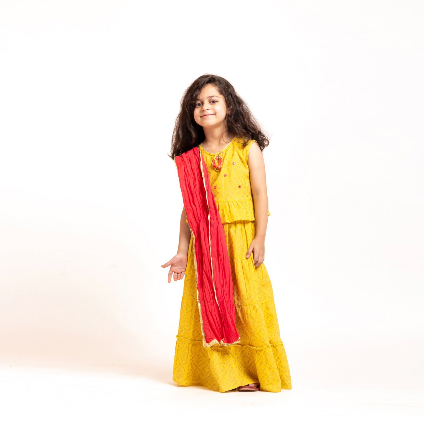 Girl's Lehenga choli set Yellow
