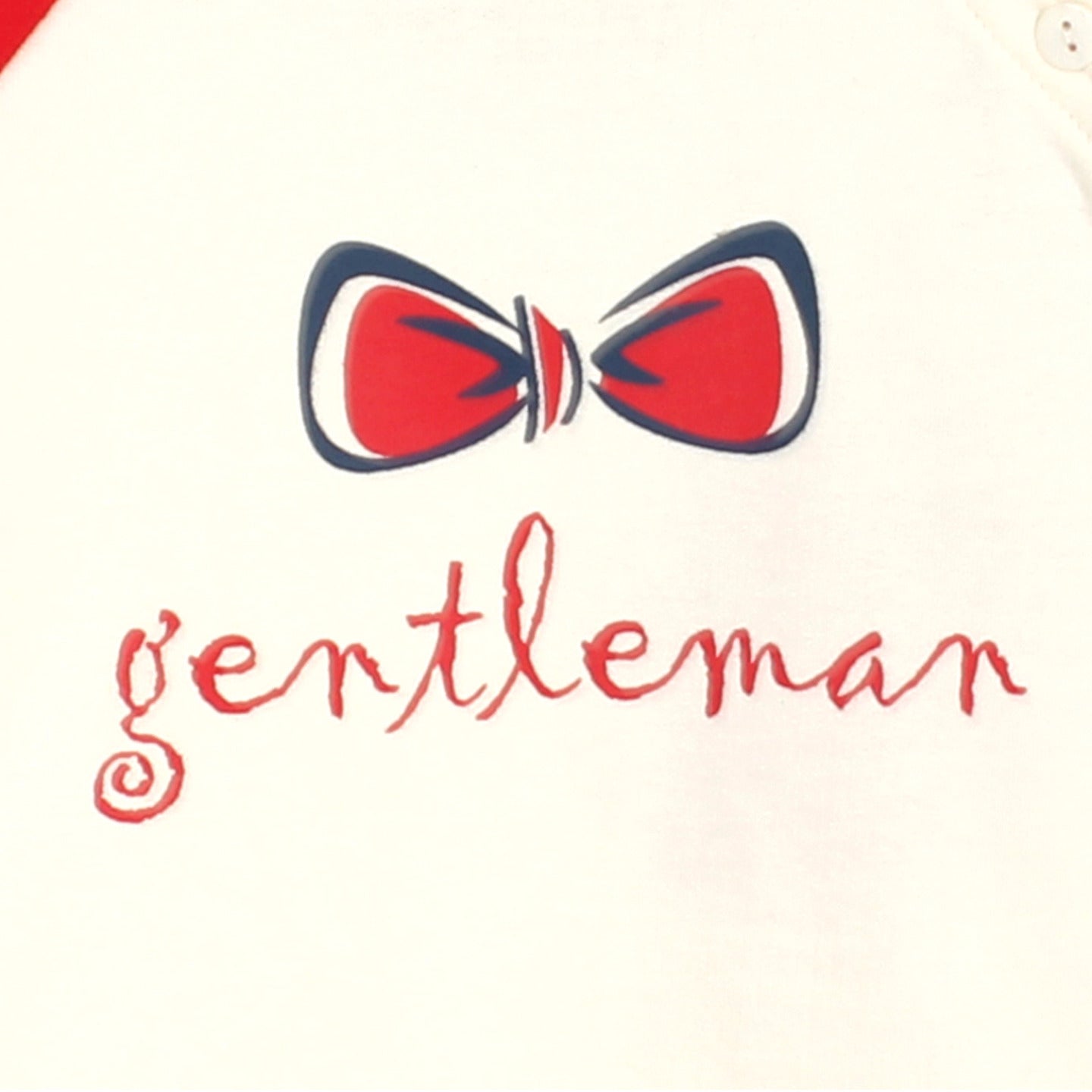 Printed Baby T-shirt Gentleman Red