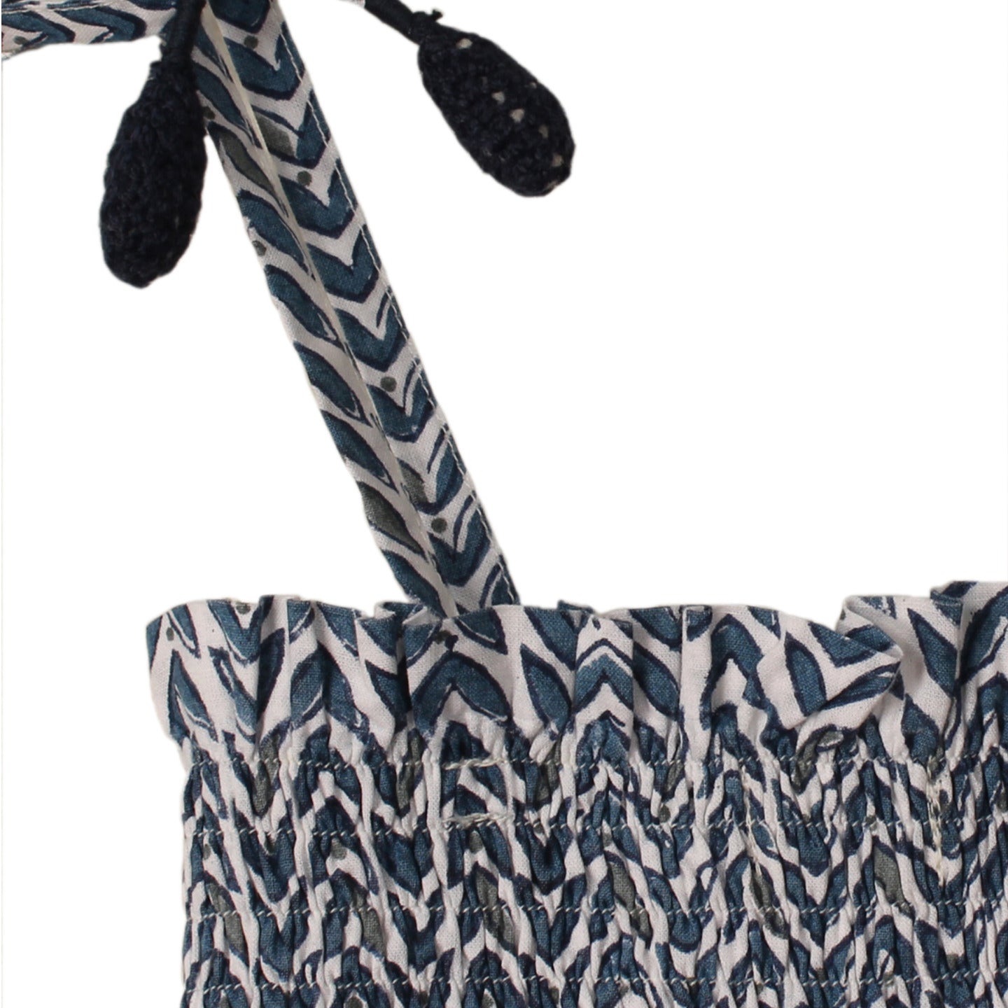 Gigi Baby Romper Leaves Blue