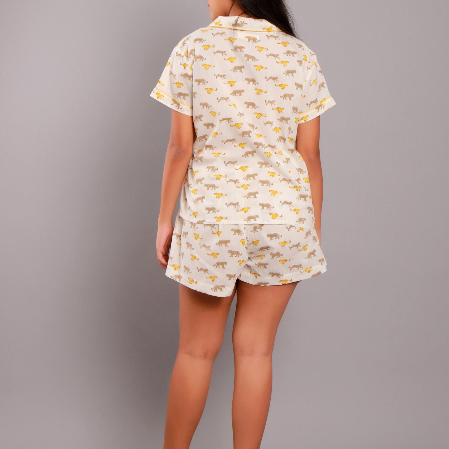 Leopard Night Suit Shorts Set