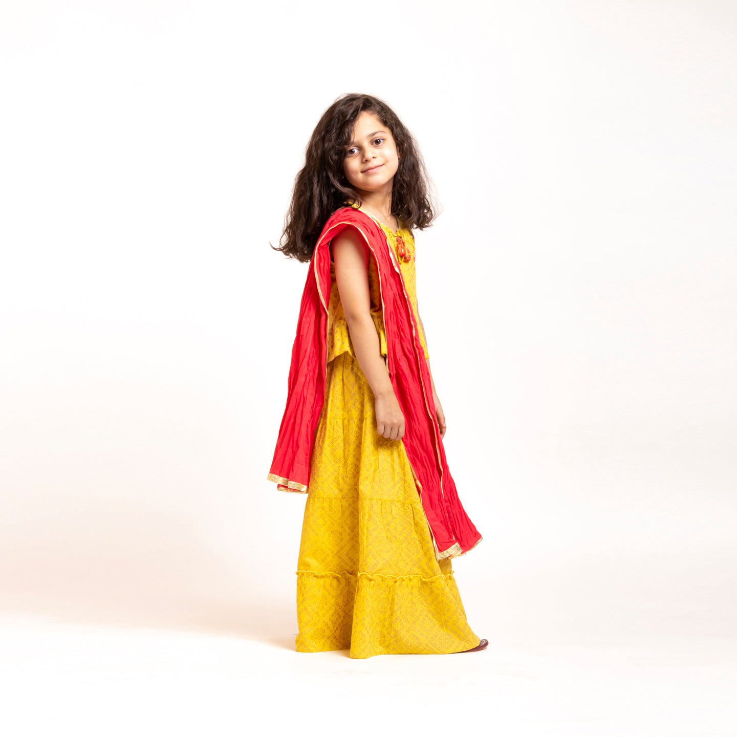 Girl's Lehenga choli set Yellow