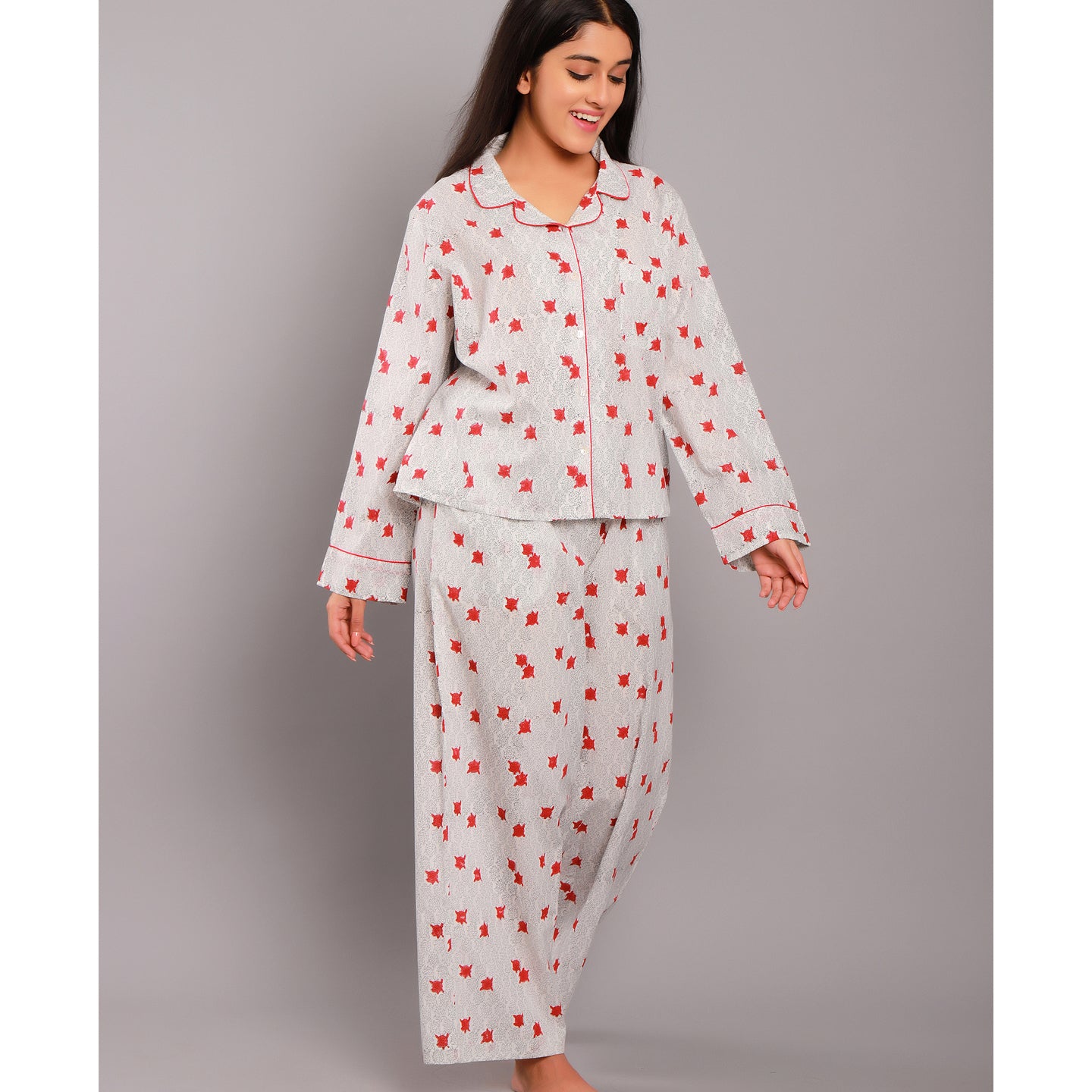 Tortoise Night Suit PJ Set Red