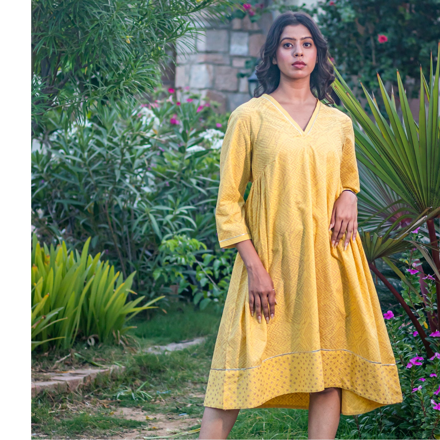 Women kurta dress Yellow