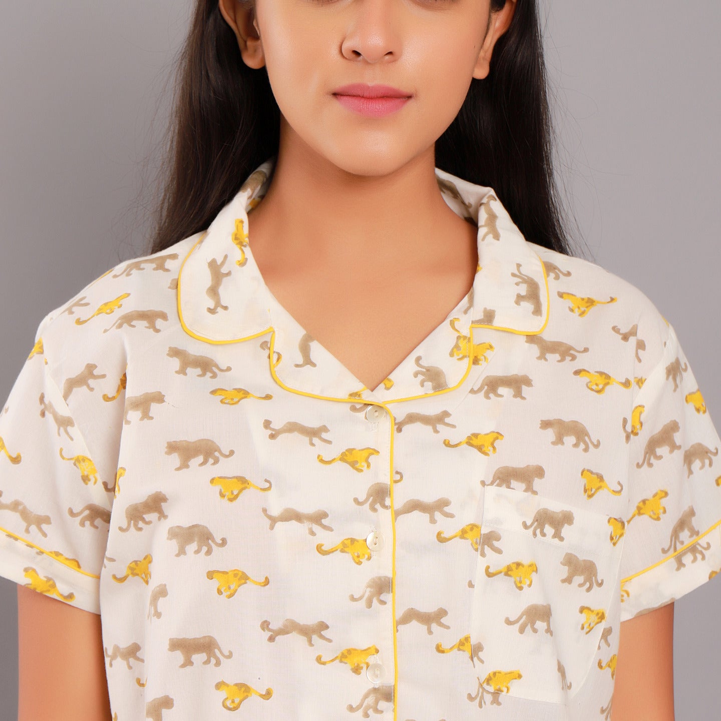 Leopard Night Suit Shorts Set