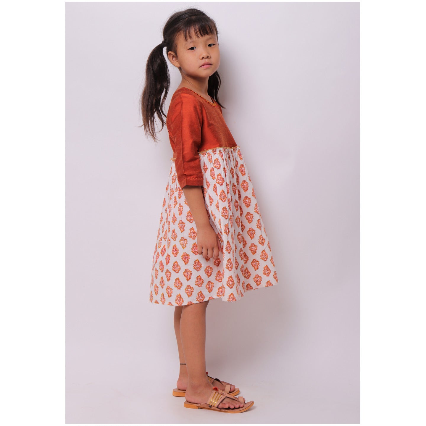 Silvia Dress Rust Red Buti