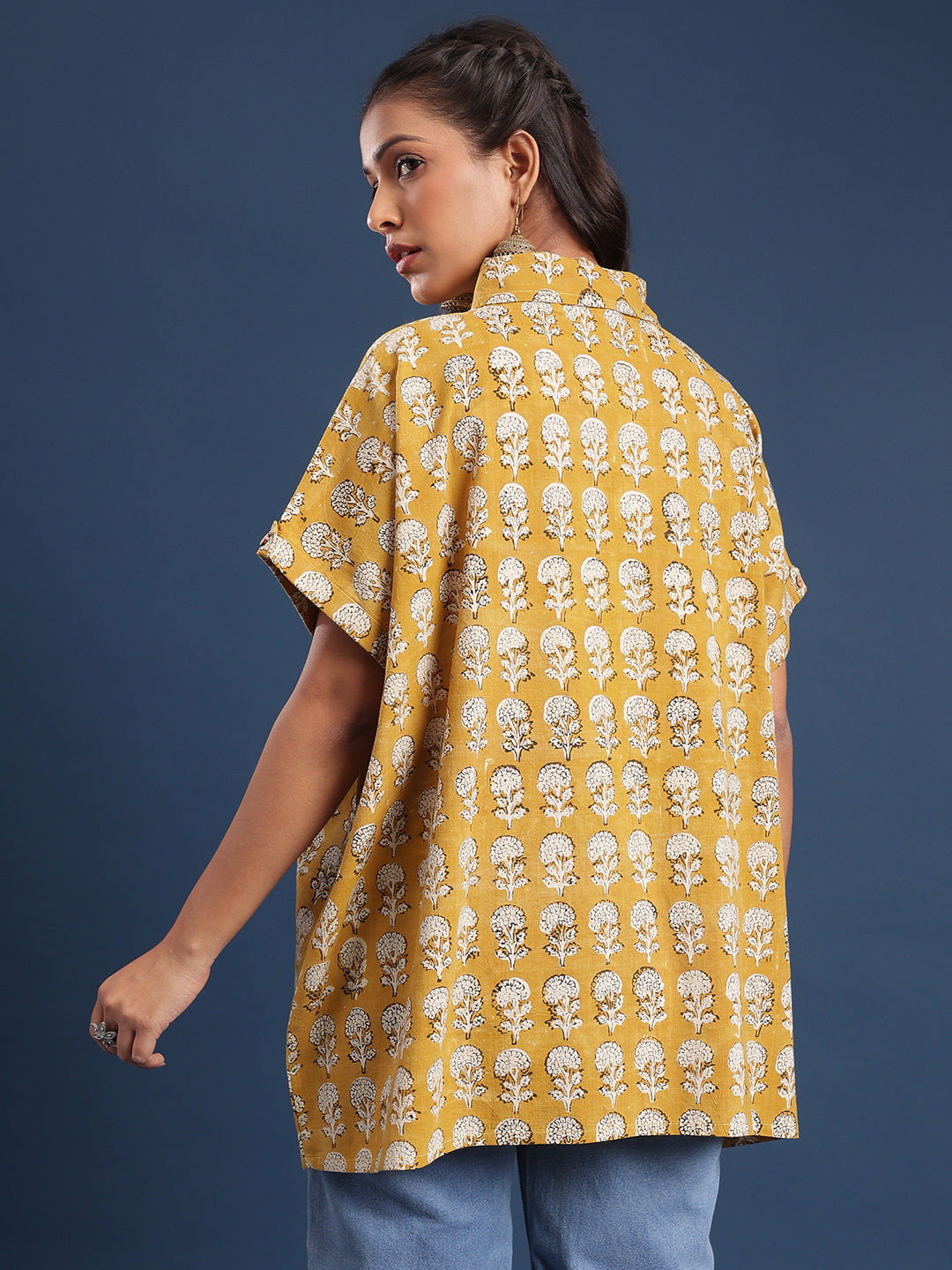 Women Block printed Mama Top Buti bagru