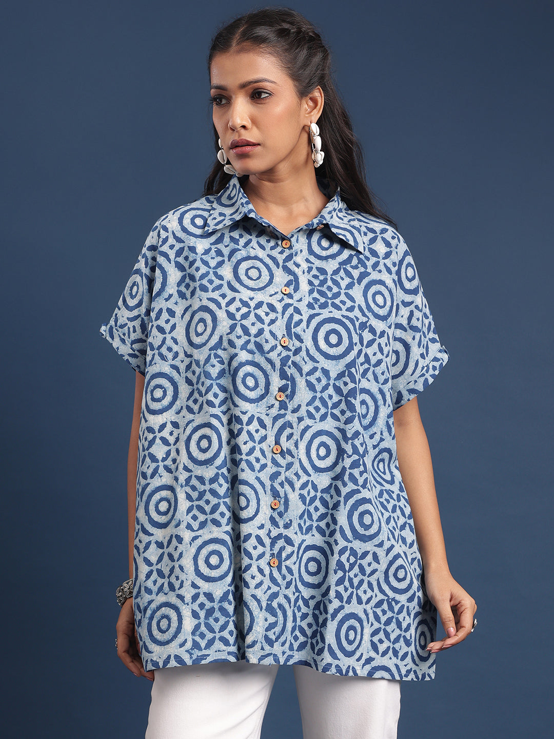 Women Block printed Mama Top bagru