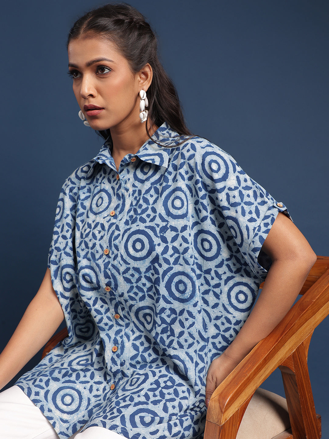 Women Block printed Mama Top bagru
