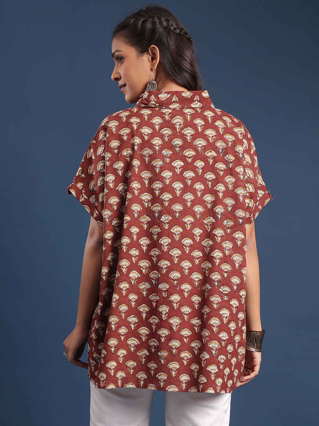 Women Block printed Mama Top Bagru