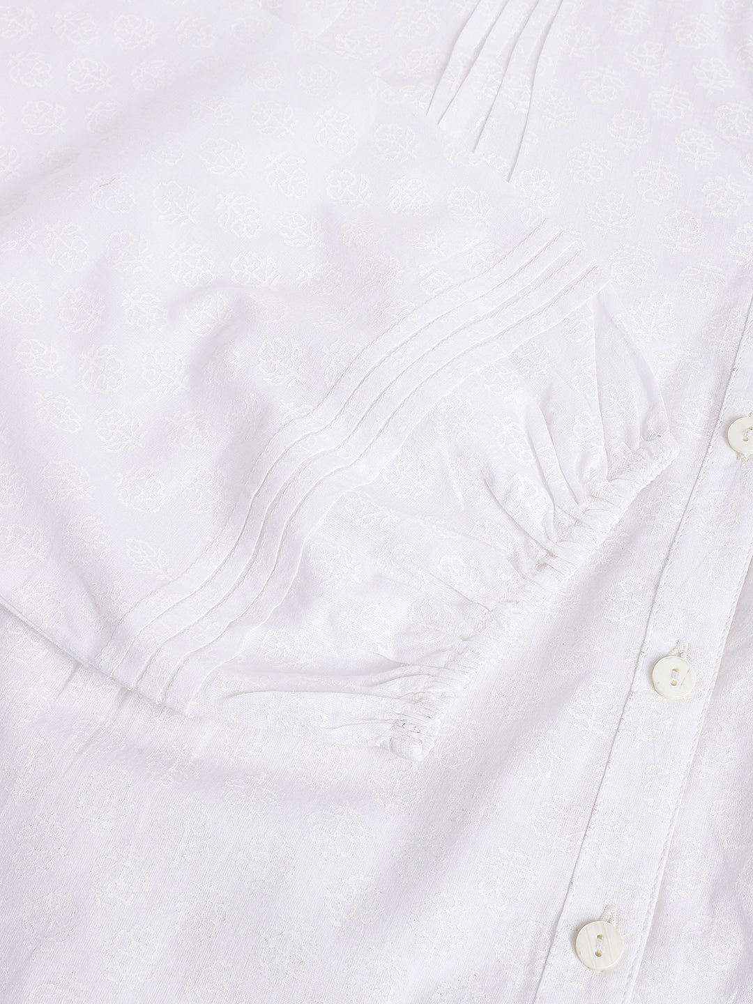 Women Printed White Top