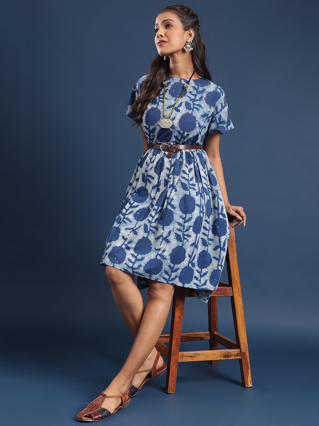 Women Block printed dress Sayani