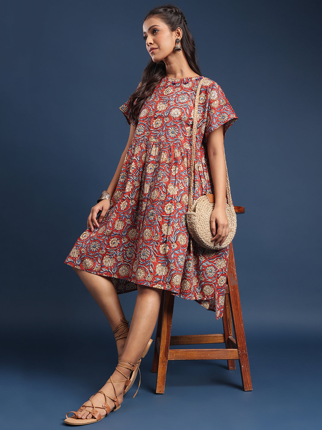 Women Block printed dress Sayani