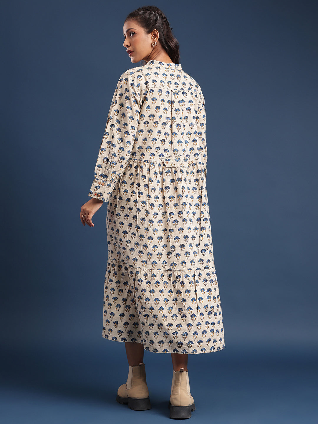 Women Cotton dress Fiona Beige