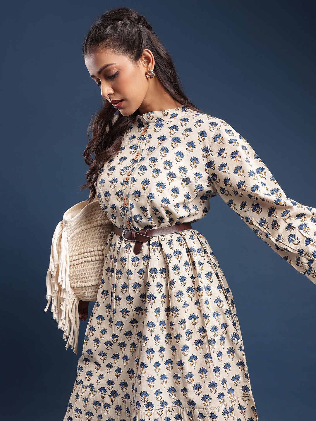 Women Cotton dress Fiona Beige