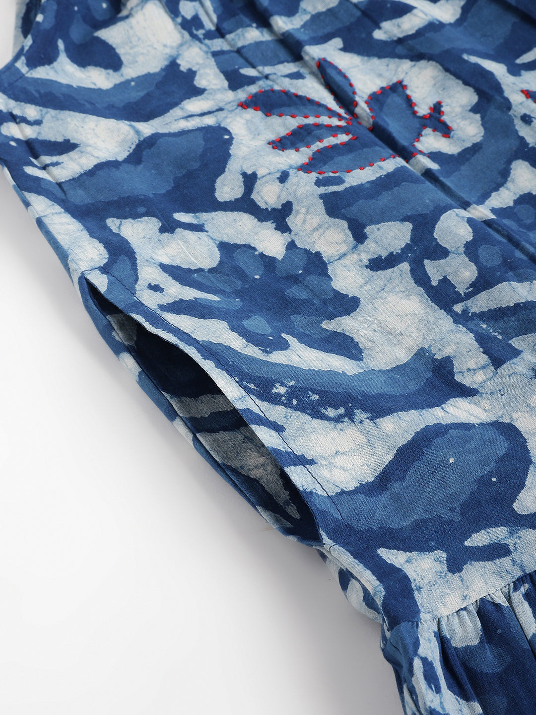 Women Tiered dress Nirmala Floral Indigo