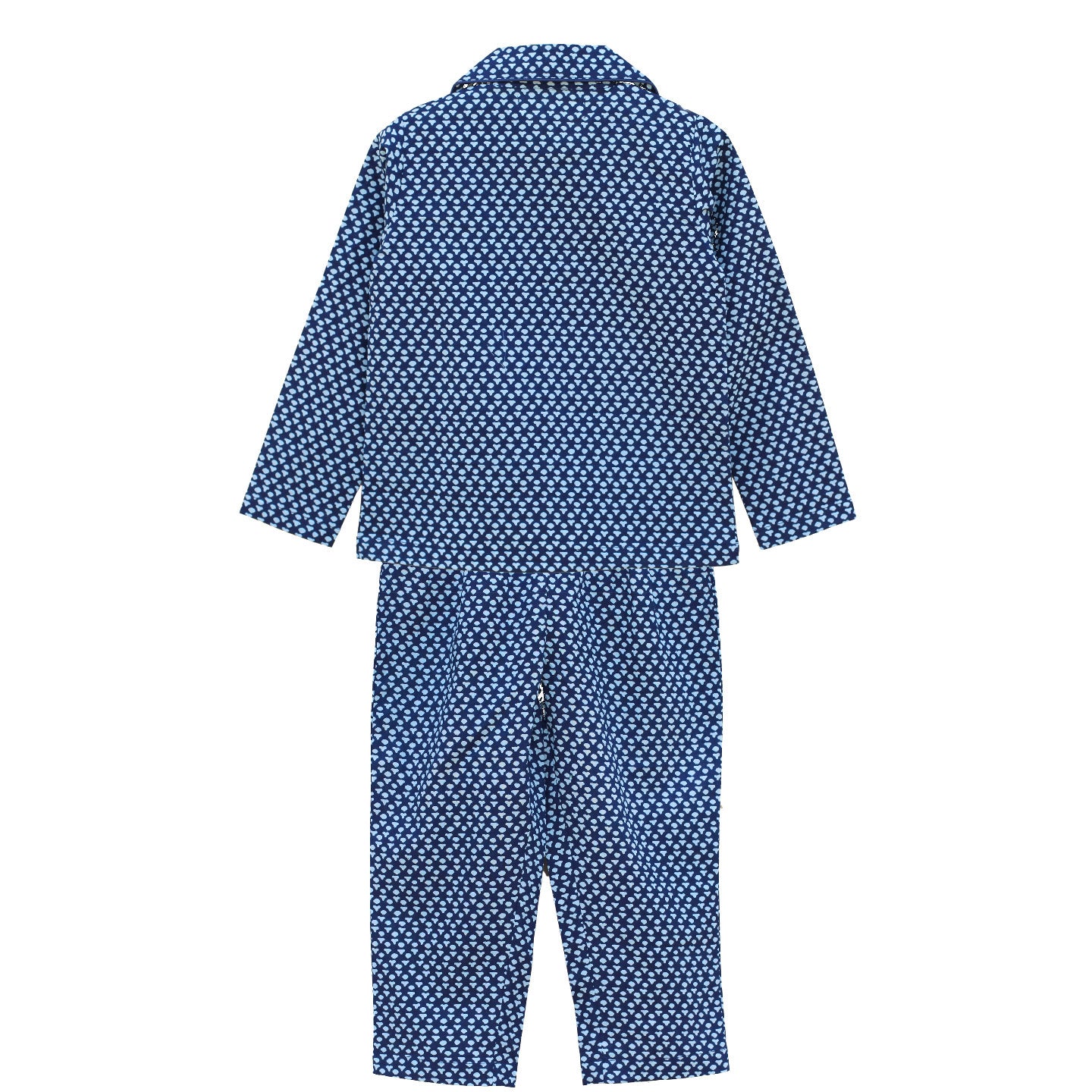 Printed Unisex Night Suit Buti Blue