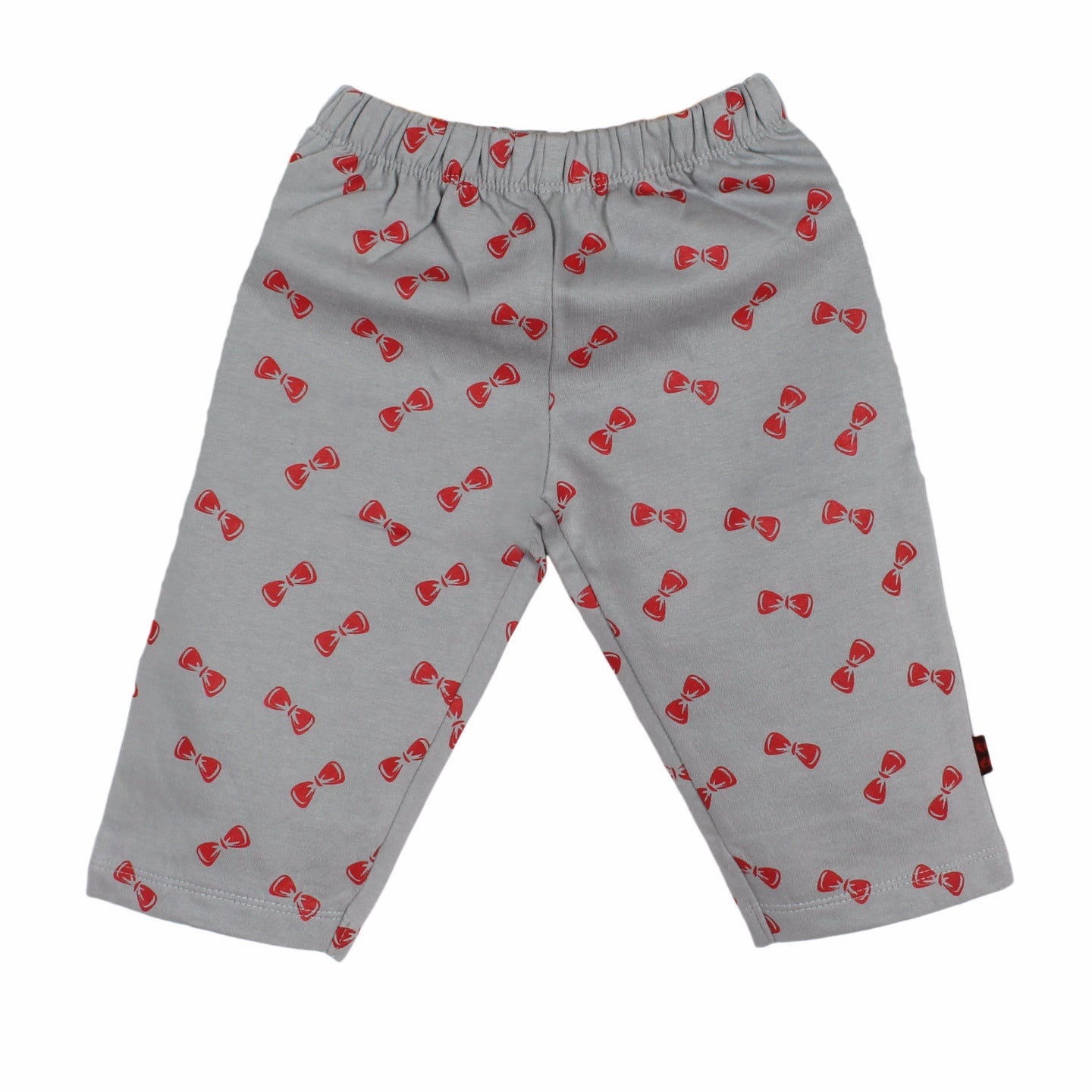 Printed Baby Knit Pants Grey