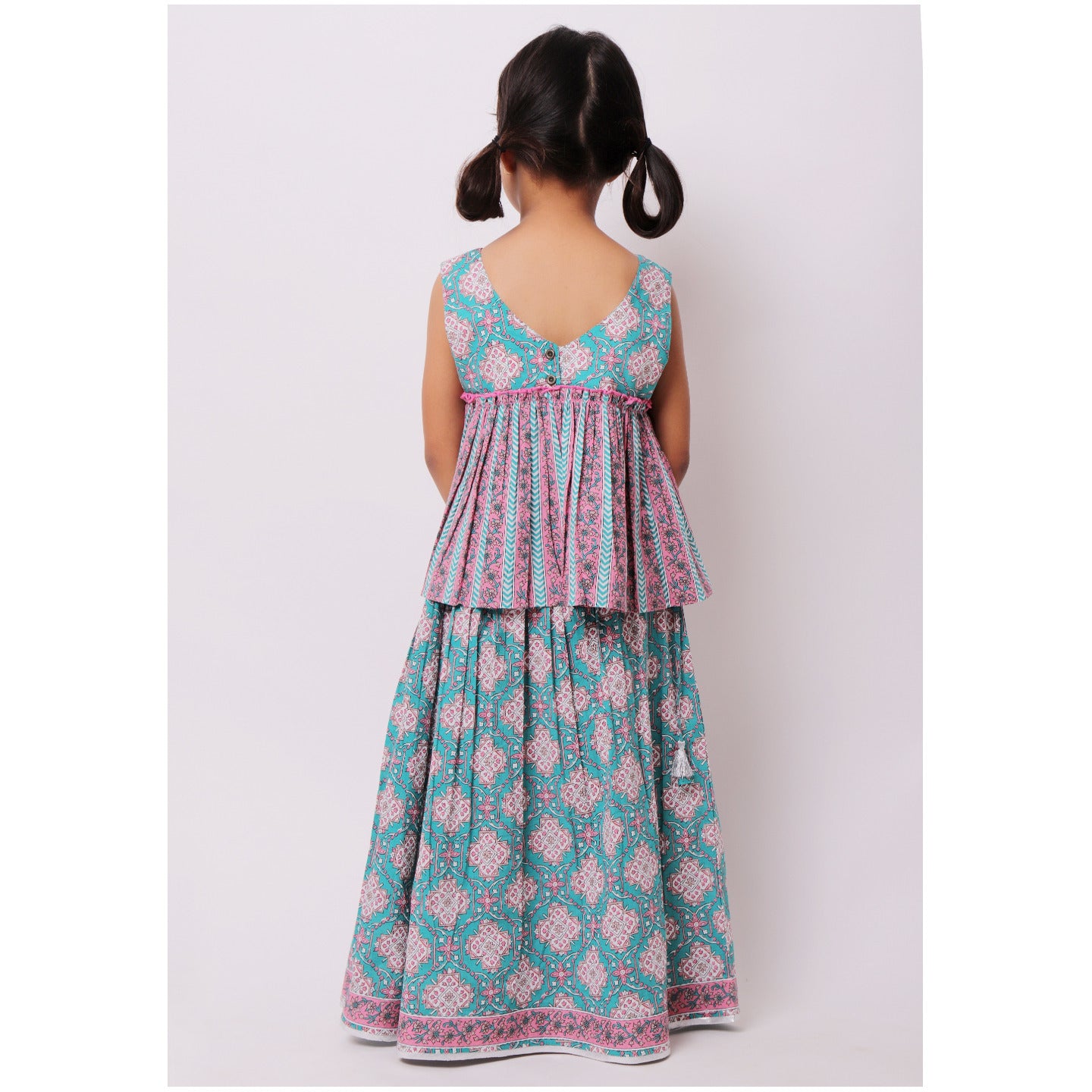 Mandala Lehenga Choli Turquoise blue