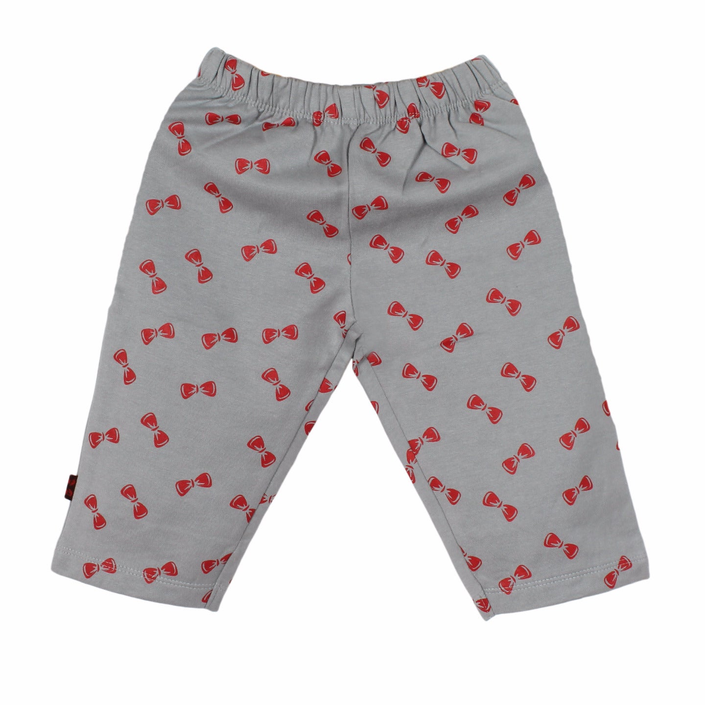 Printed Baby Knit Pants Grey