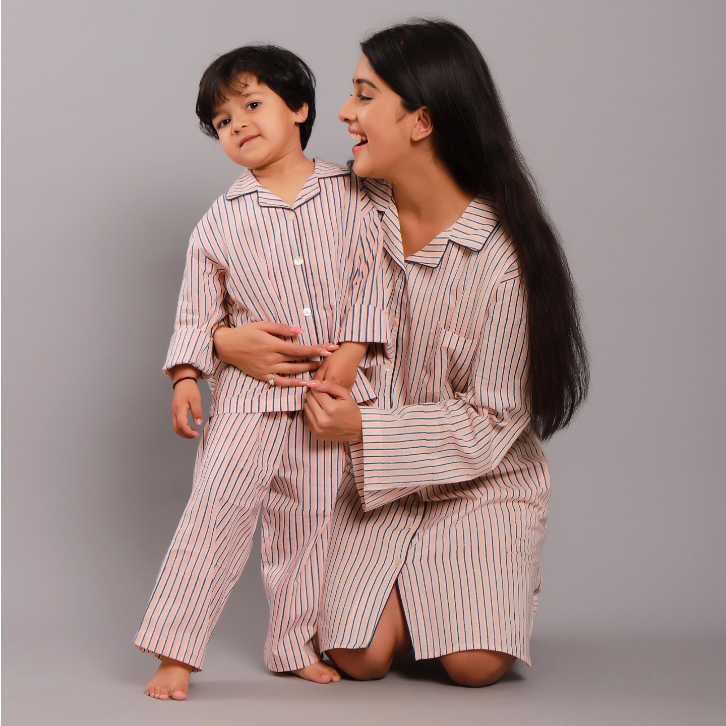 Striped Night Shirt Pink