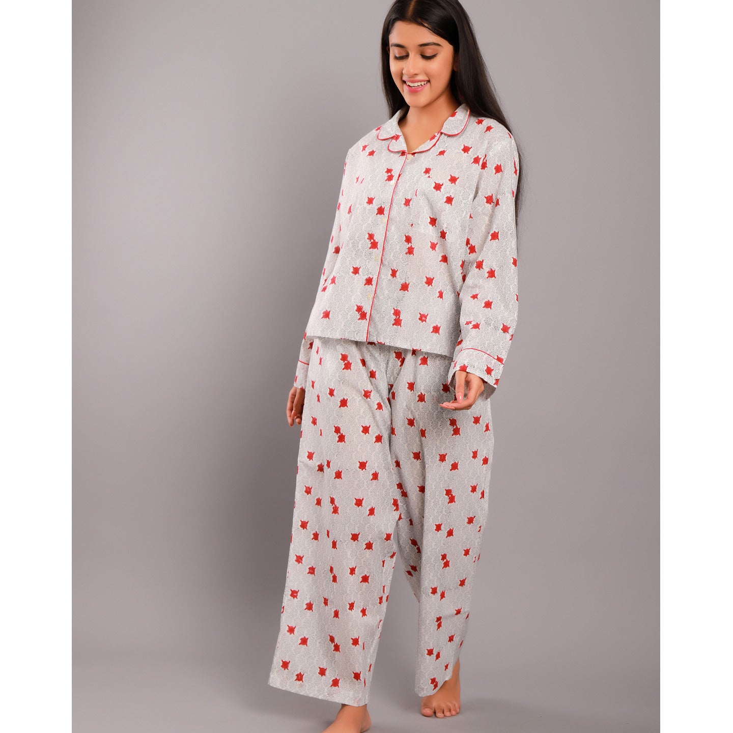 Tortoise Night Suit PJ Set Red