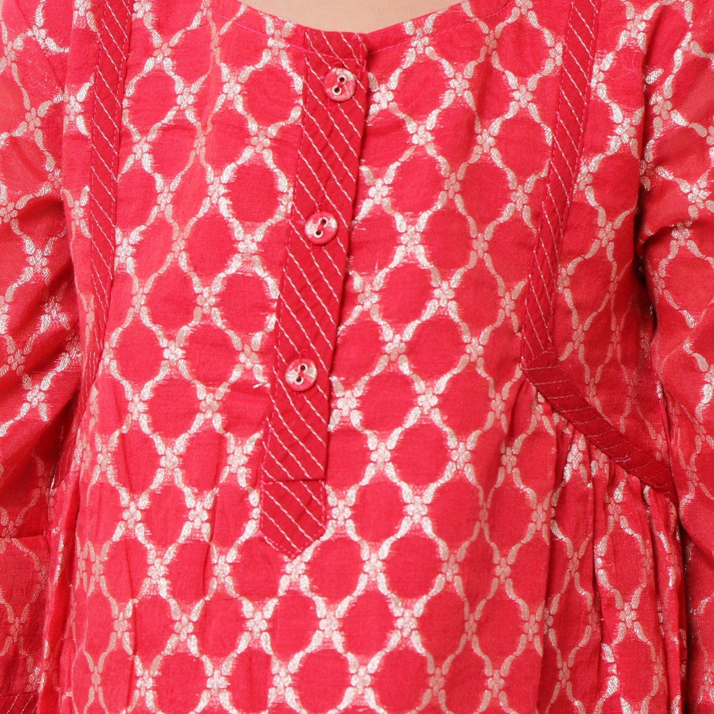 Banarasi Shaili Kurta Set Red