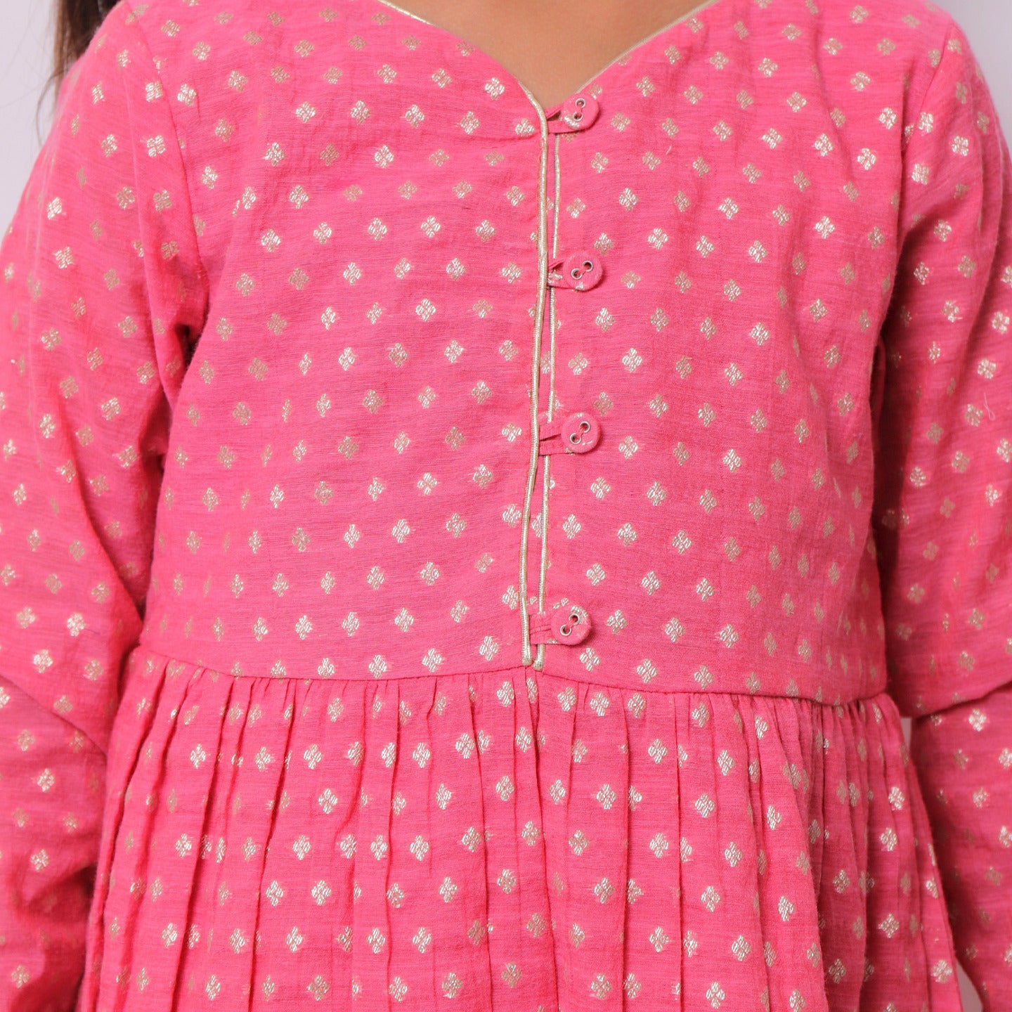 Banarasi Papiha Kurta Set Pink