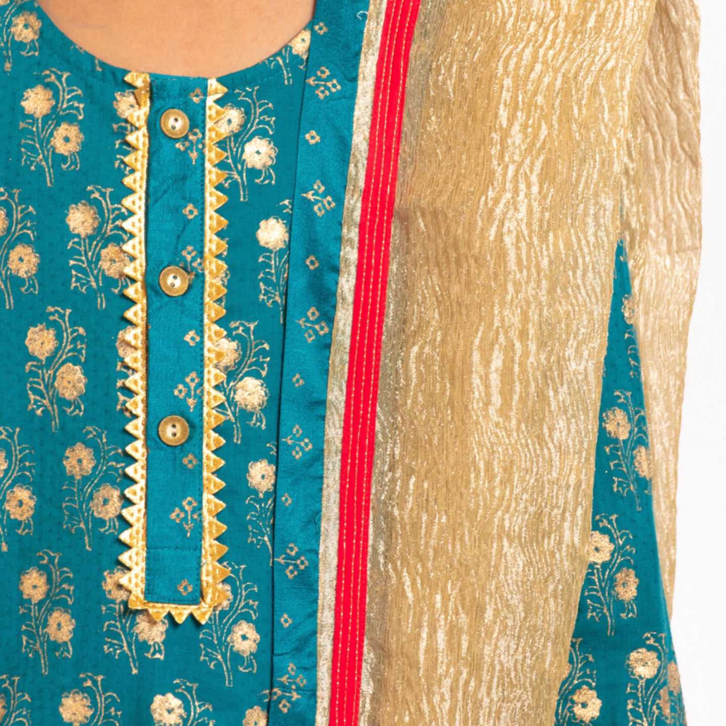 Girls Lehenga Kurta Set Blue