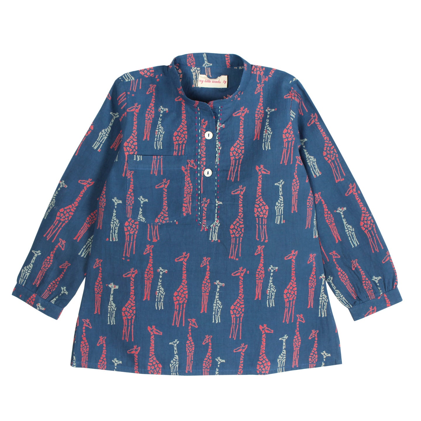 Yogi Kurta Giraffe Blue