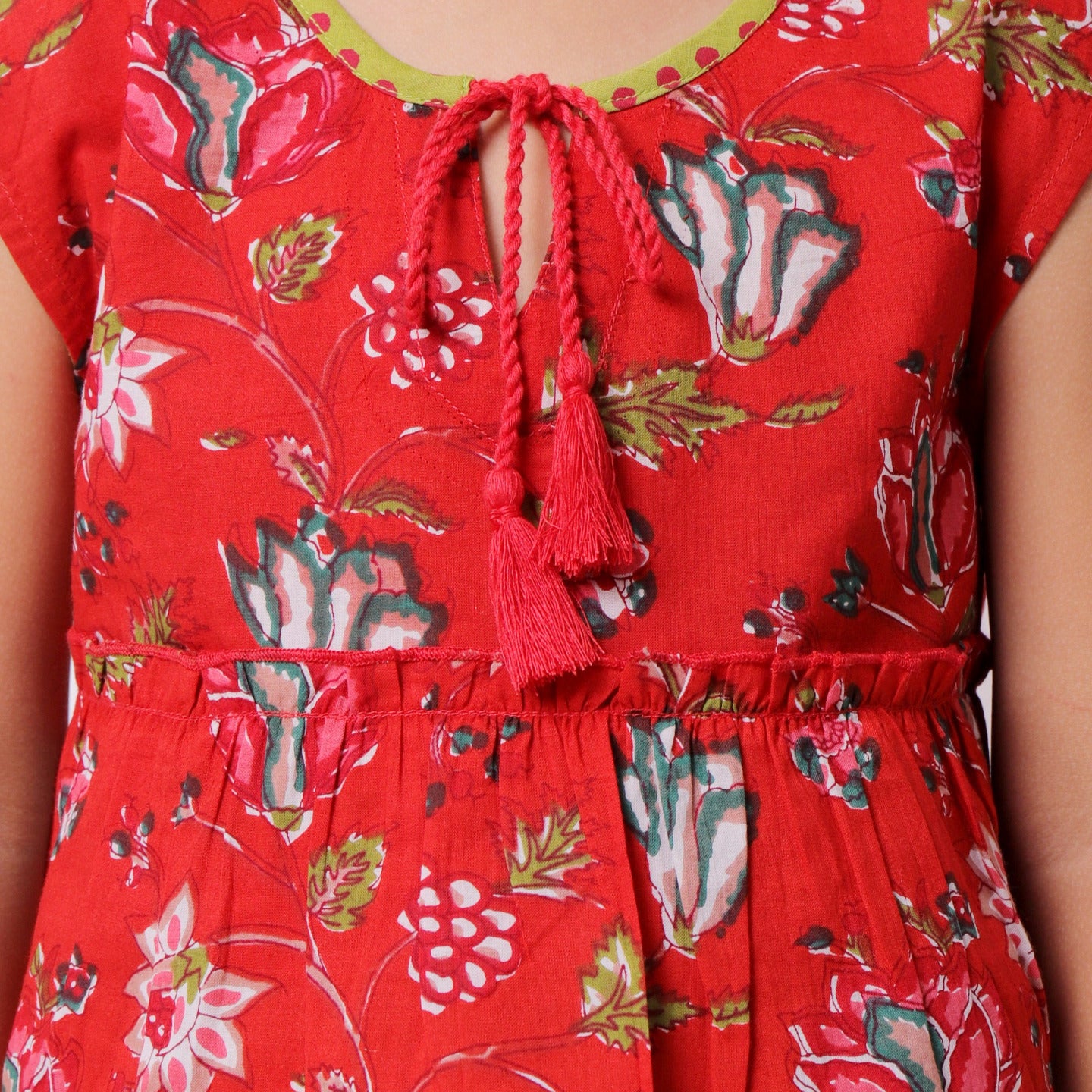 Red Jaal Lehenga Choli Set