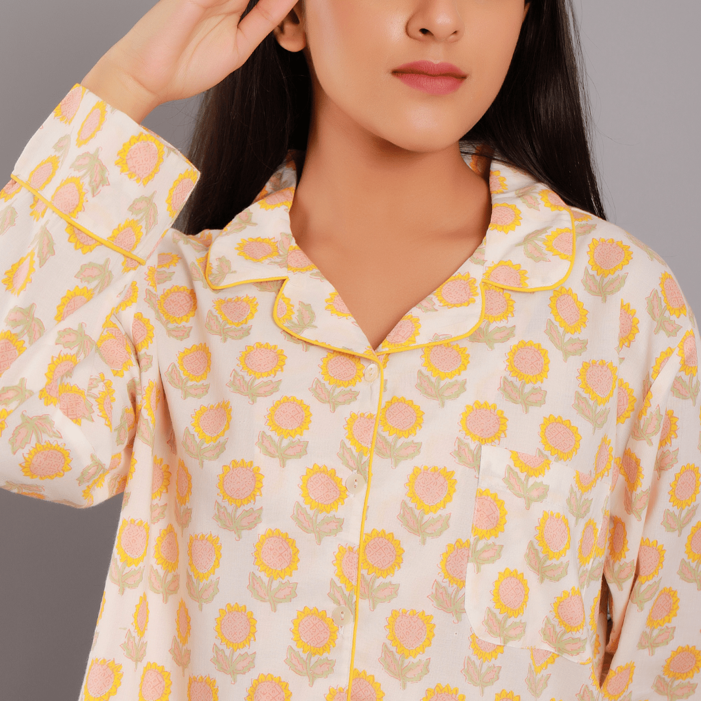 Women Night Suit Sunflower