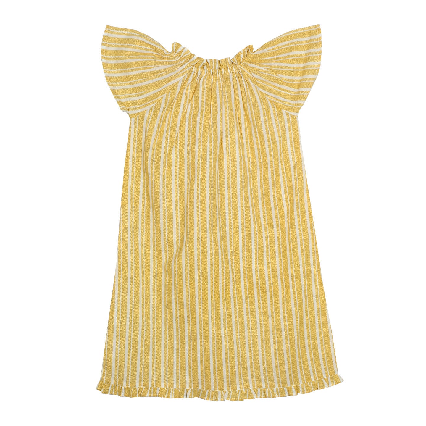 Girl's Cotton Night Dress ZZ Yellow