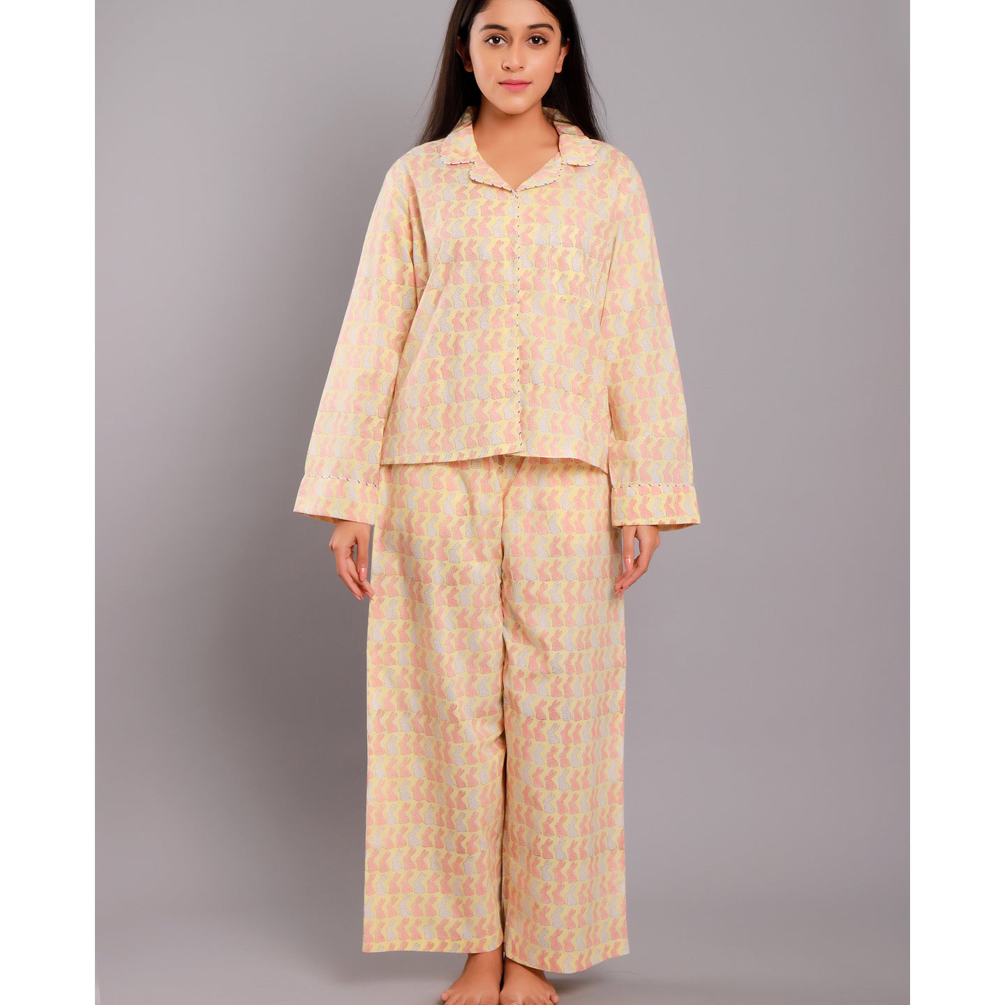 Bunny Night Suit PJ Set Yellow