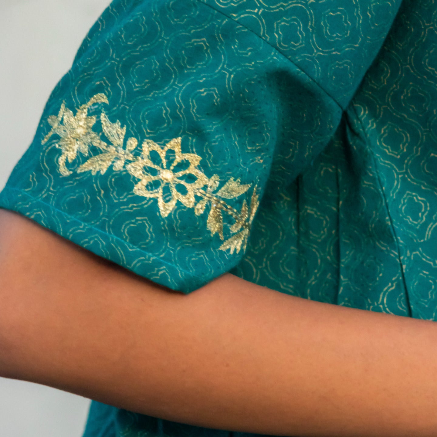 Women Ethnic Block printed Embroidered Co-ord Set