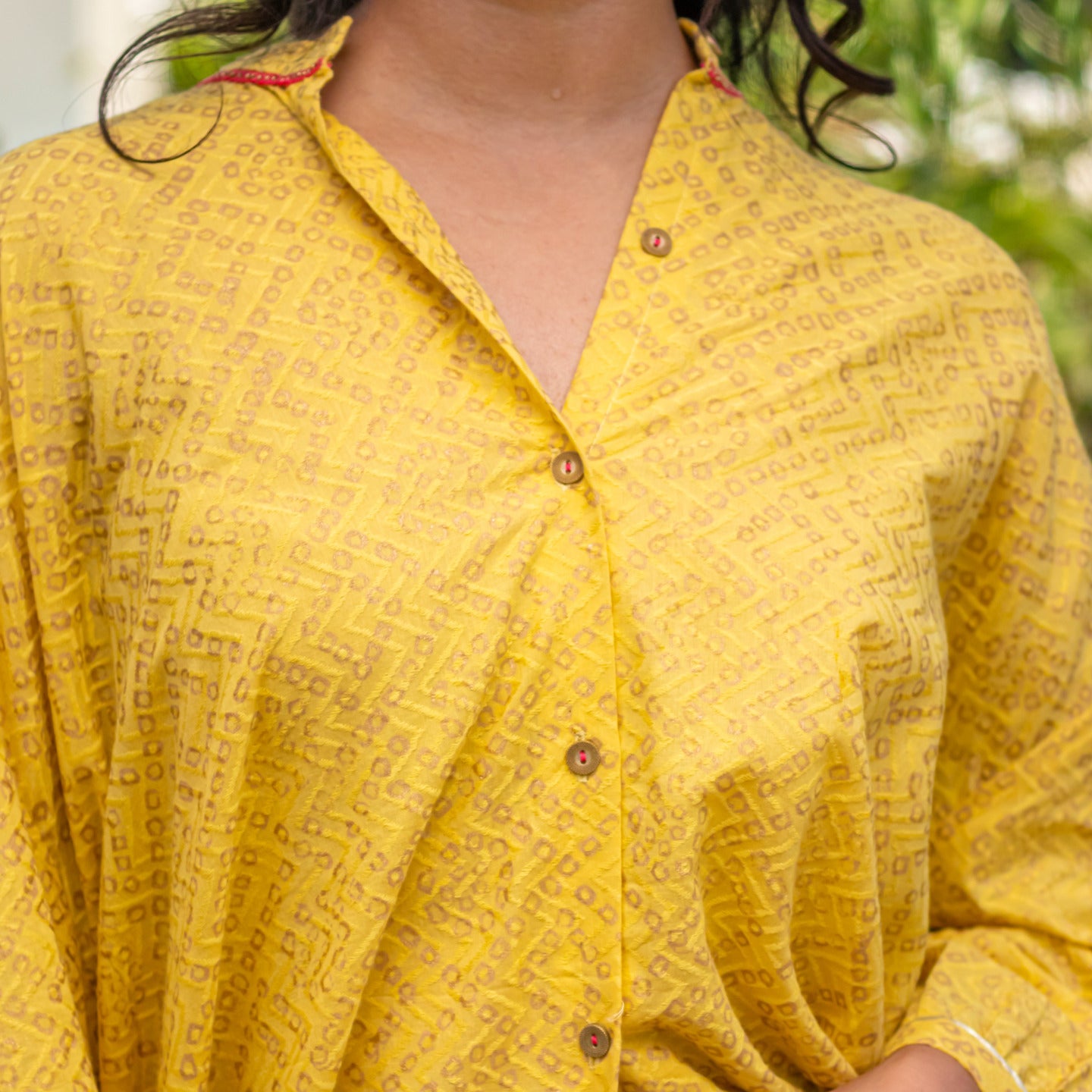 Women Block printed Oversized shirt dress