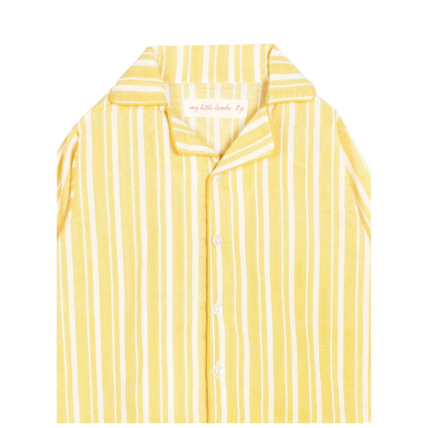 Printed unisex Night Suit Chevron Stripe Yellow