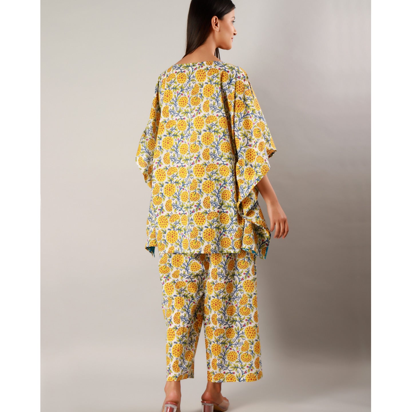 Marigold Kaftan PJ Set Yellow