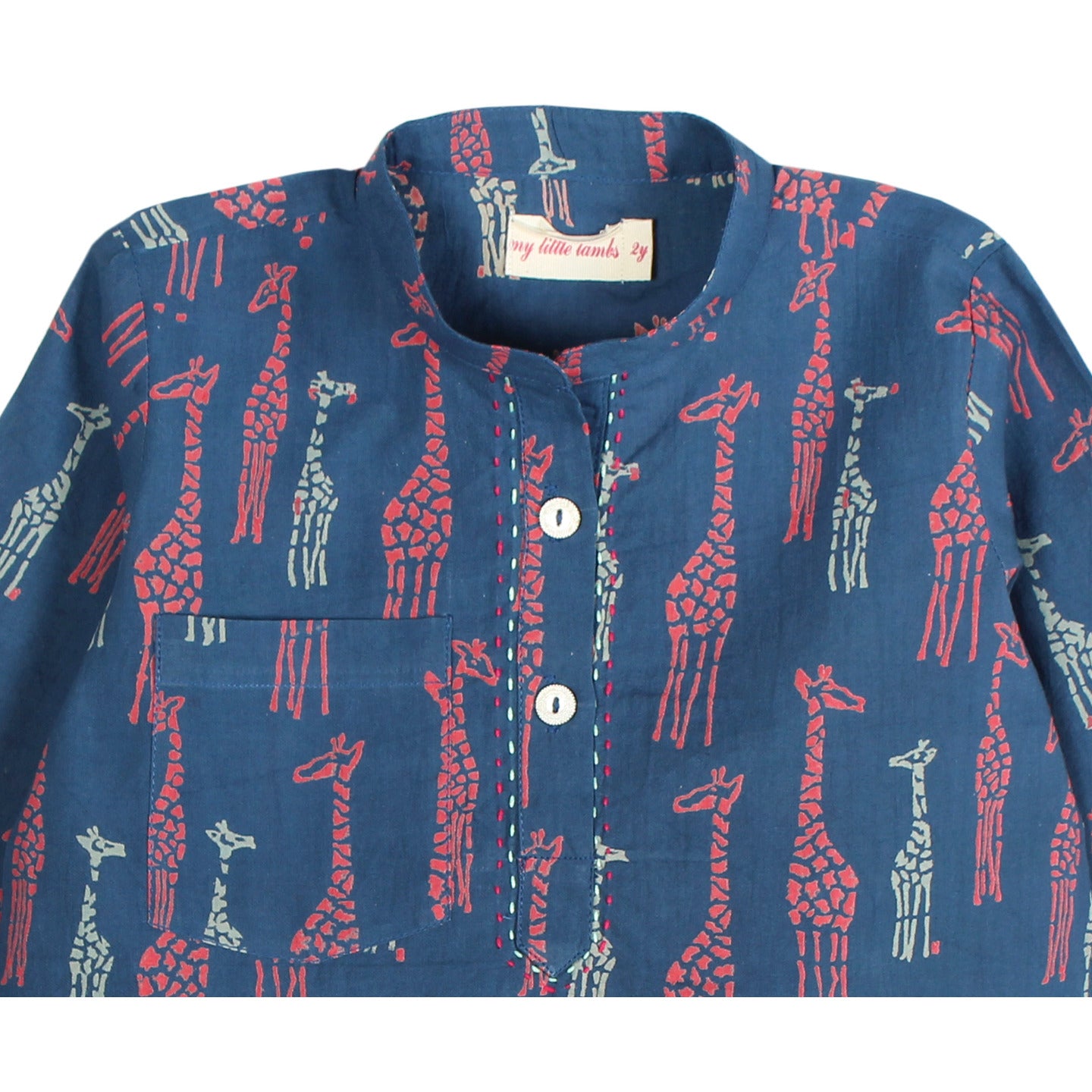 Yogi Kurta Giraffe Blue