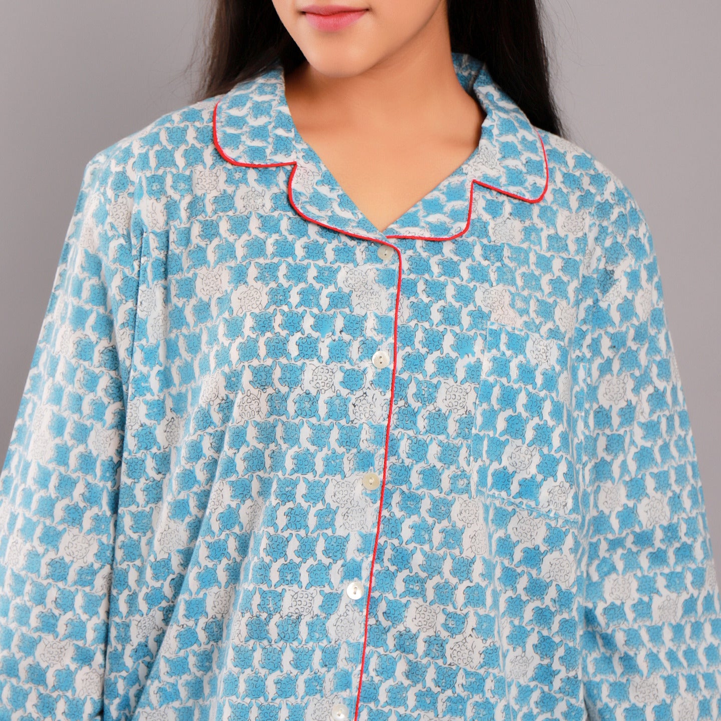 Tortoise Night Suit PJ Set Blue
