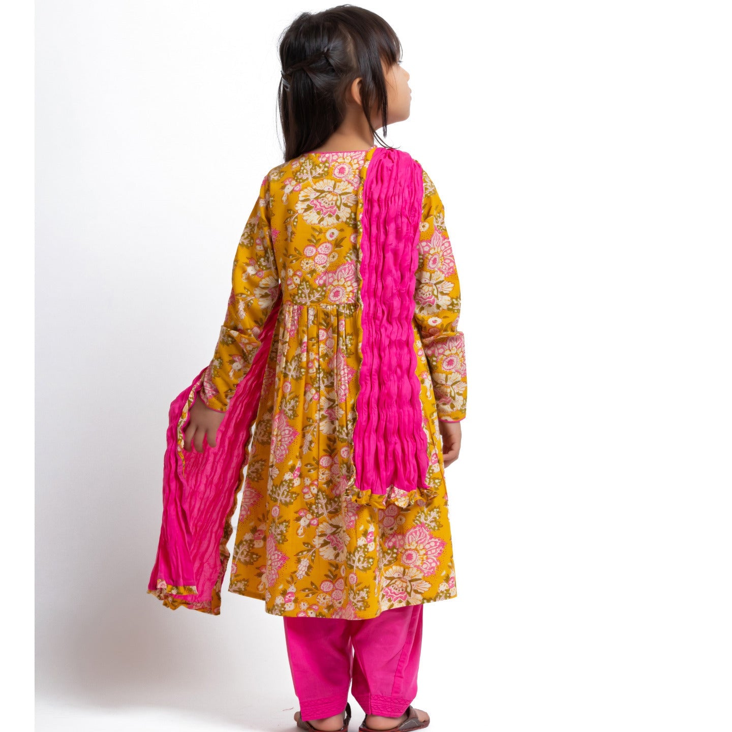 Papiha Kurta Set Mustard Floral