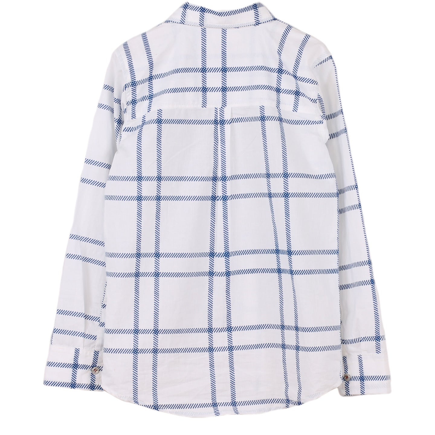 Printed Boy's Shirt Check Blue