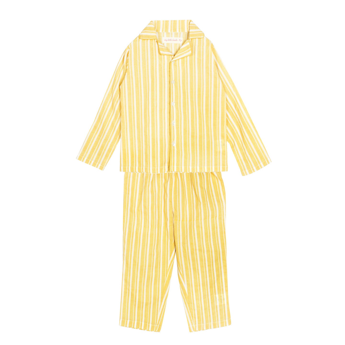Printed unisex Night Suit Chevron Stripe Yellow