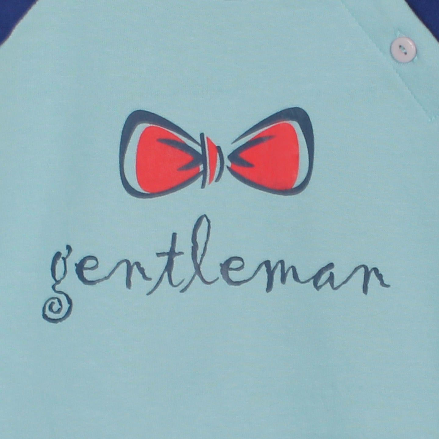 Printed Baby T-shirt Gentleman Blue