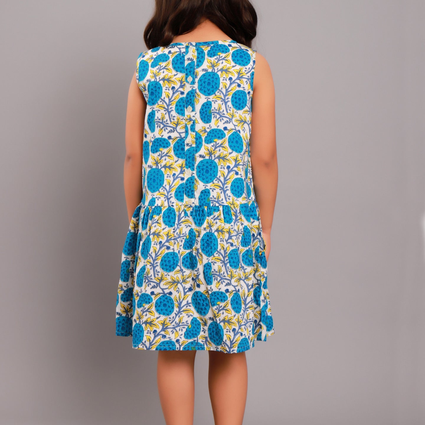 Lola Dress Marigold Blue
