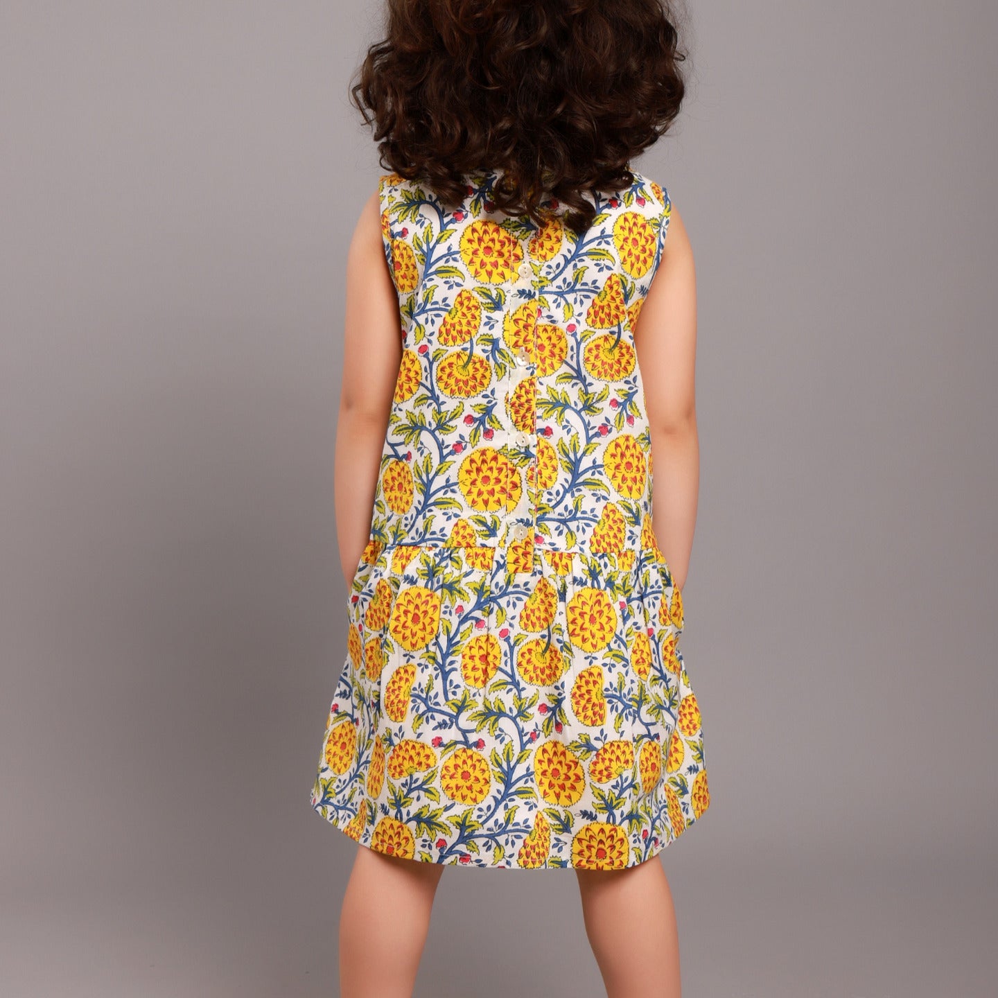 Lola Girls Dress Marigold Yellow