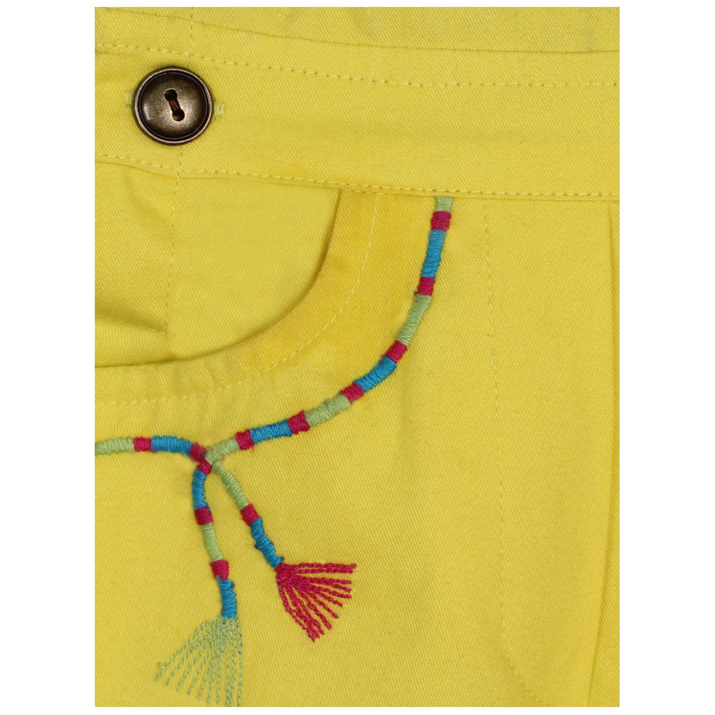 Solid Color Twill Dungree Yellow