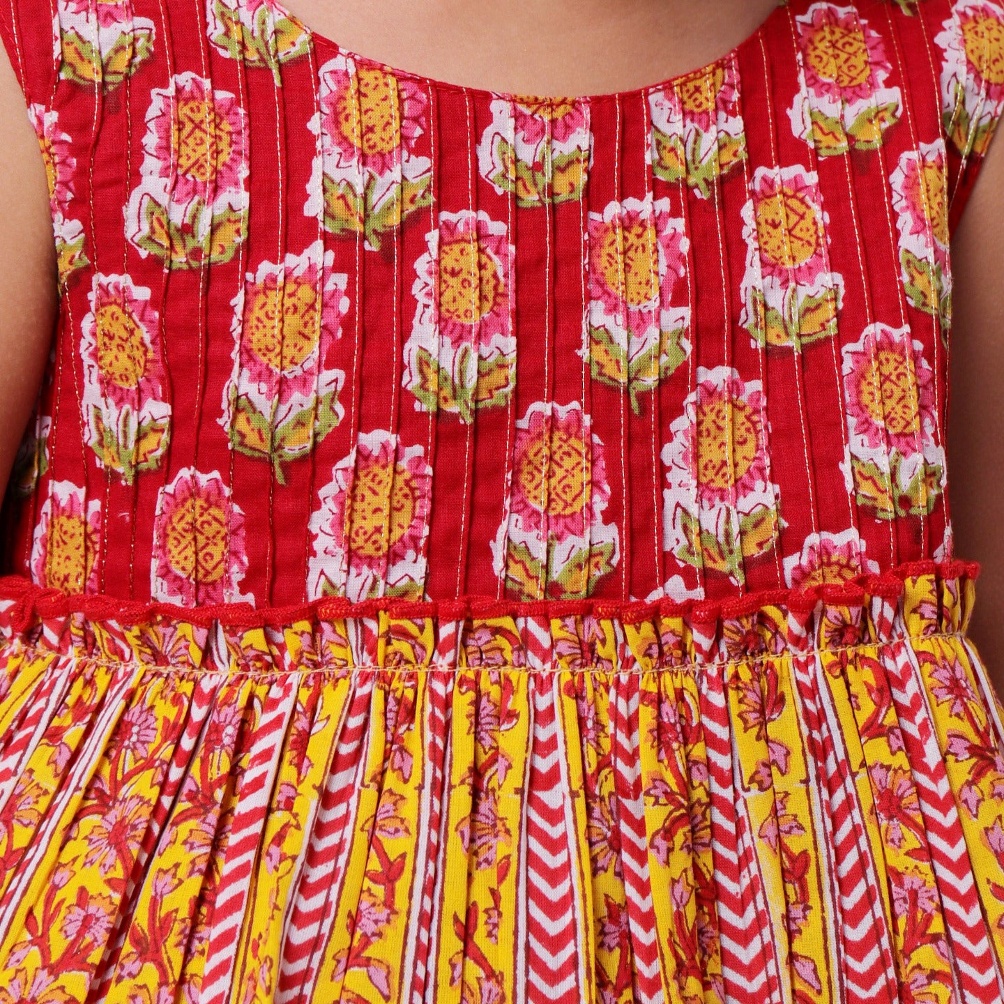 Sunflower Red Lehenga Choli Set